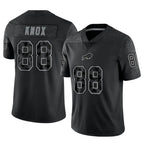 Silnrao B.Bills #88 Dawson Knox Player Black RFLCTV Limited Stitched Jerseys