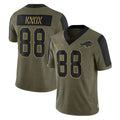 Silnrao B.Bills #88 Dawson Knox Player Salute To Service Olive Stitched Jerseys