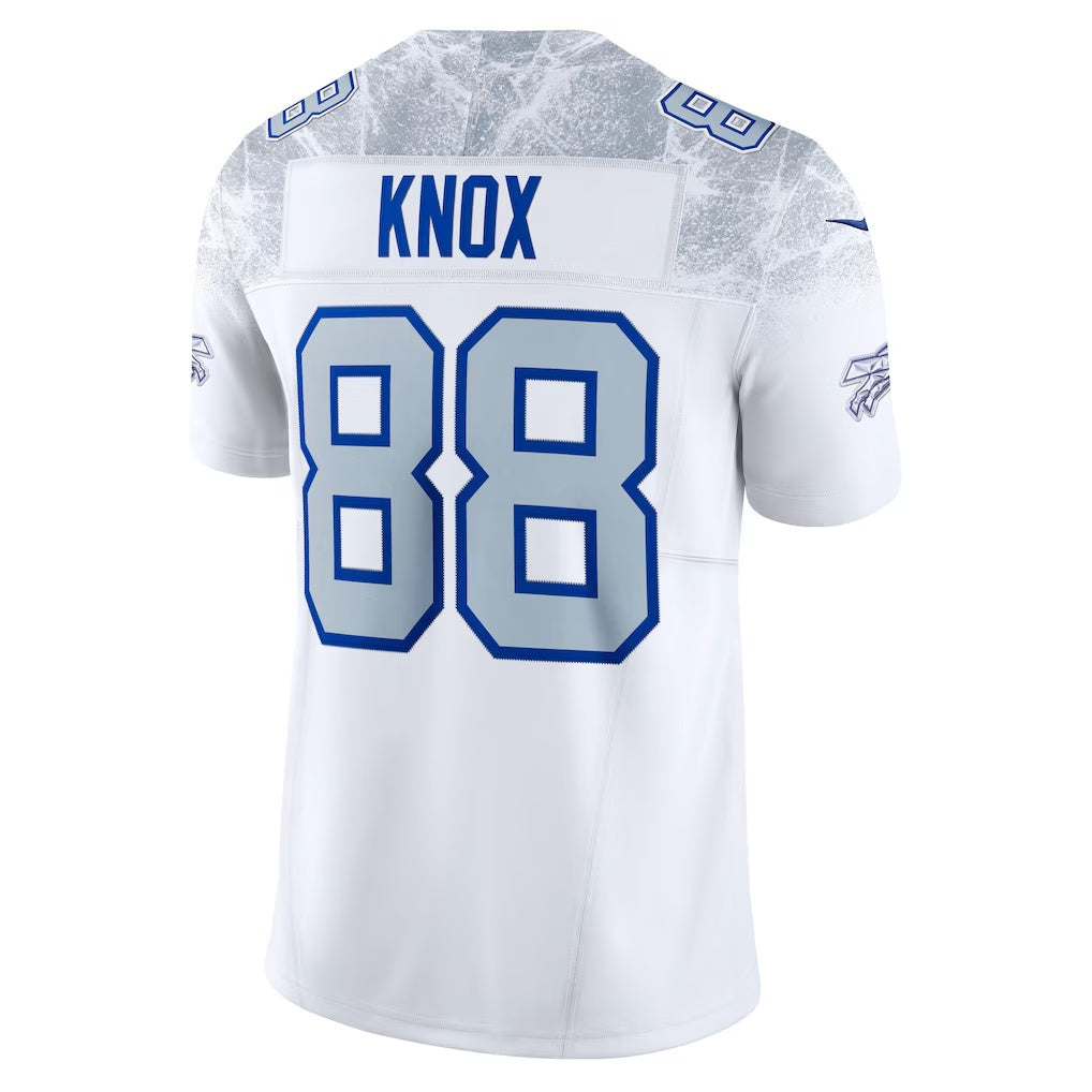 Silnrao B.Bills #88 Dawson Knox White 2025 Rivalries Collection Limited Stitched Jerseys