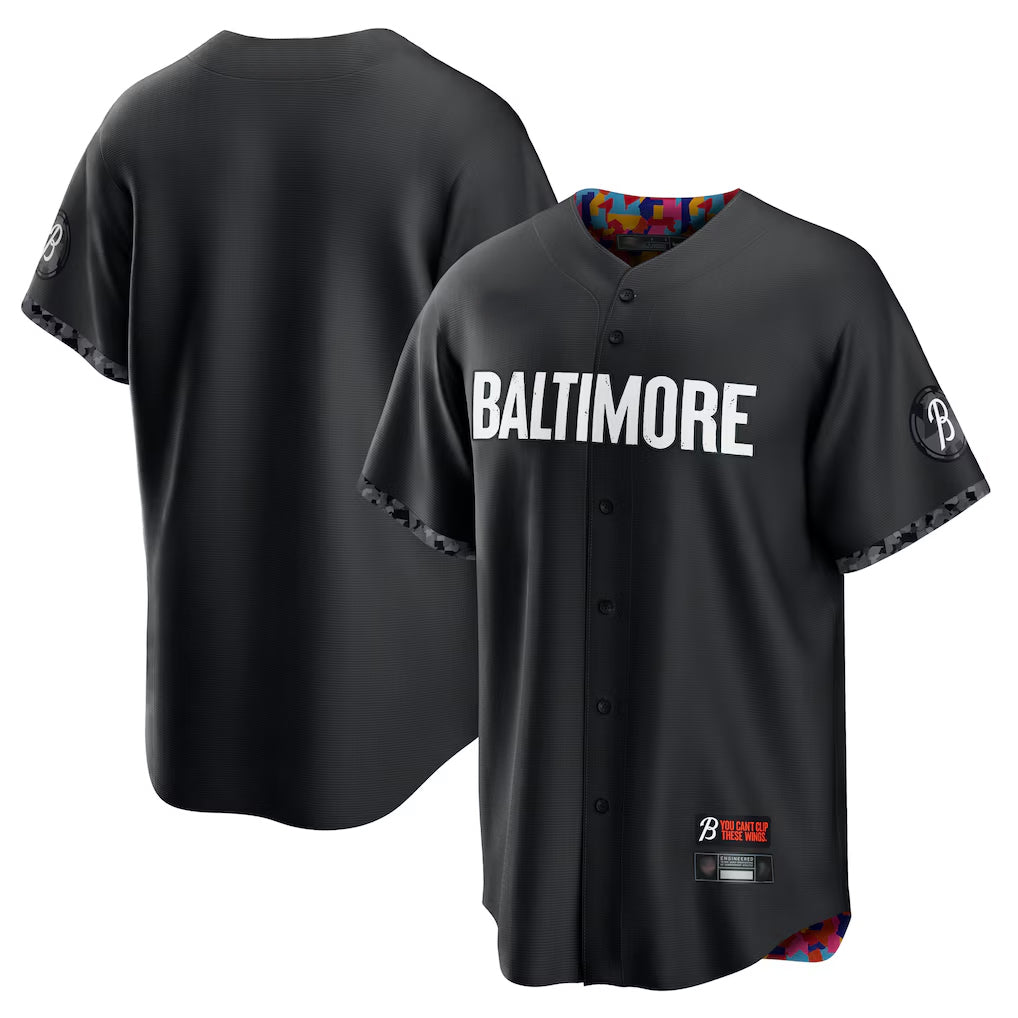 Silnrao B.Orioles Black City Connect Home Game Blank Player Stitched Jerseys