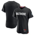 Silnrao B.Orioles Black City Connect Limited Elite Home Blank Player Stitched Jerseys