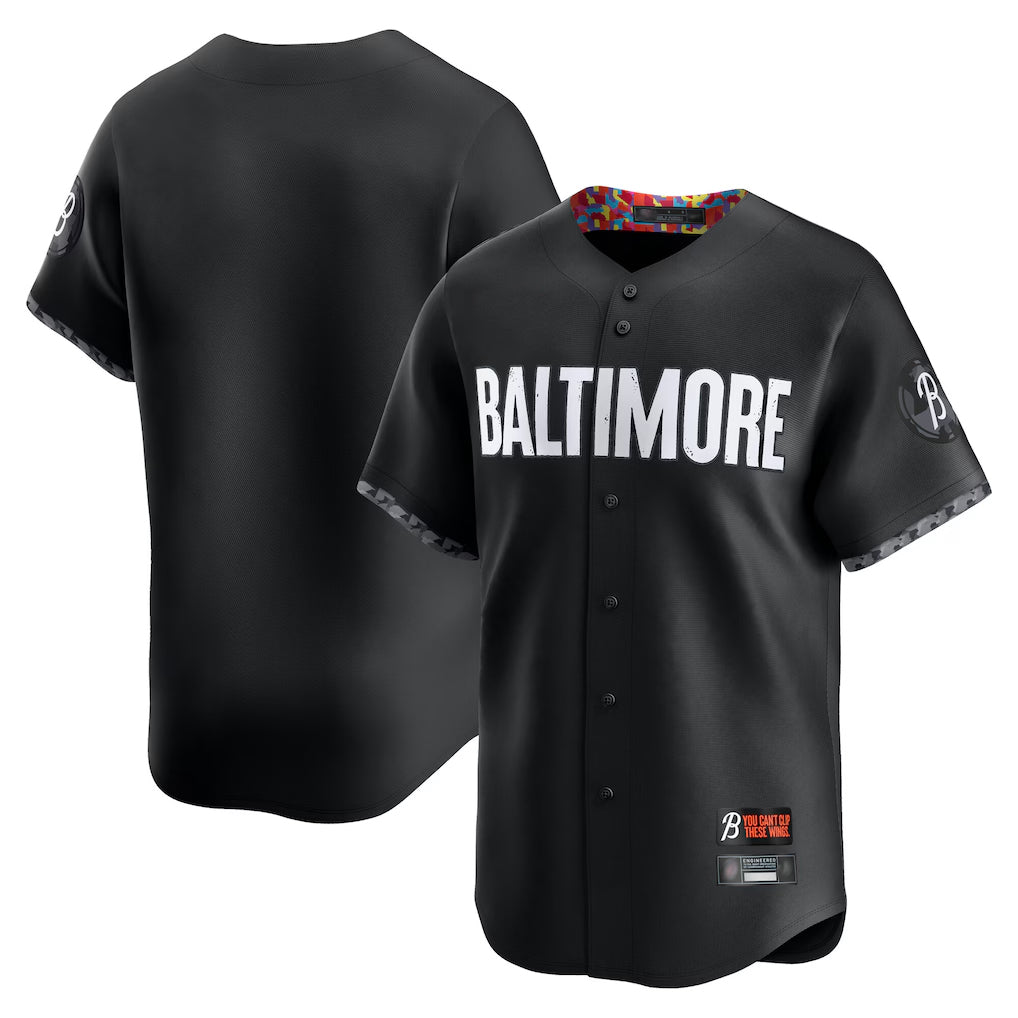 Silnrao B.Orioles Black City Connect Limited Home Game Blank Player Stitched Jerseys
