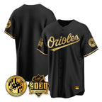 Silnrao B.Orioles Black Gold 30th Anniversary of 2131 Home Game Blank Player Stitched Jerseys