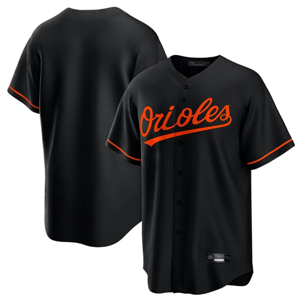 Silnrao B.Orioles Black Home Game Blank Player Stitched Jerseys