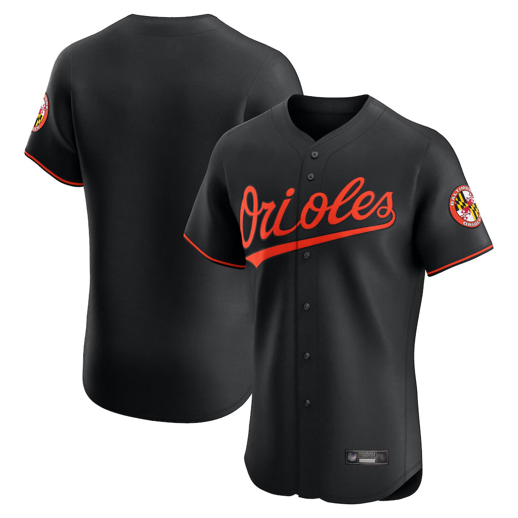 Silnrao B.Orioles Black Limited Elite Home Game Blank Player Stitched Jerseys