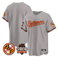 Silnrao B.Orioles Gray 30th Anniversary of 2131 Home Game Blank Player Stitched Jerseys