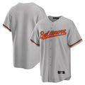 Silnrao B.Orioles Gray Home Game Blank Player Stitched Jerseys