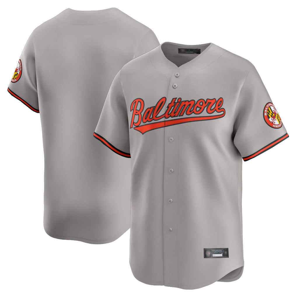 Silnrao B.Orioles Gray Limited Home Game Blank Player Stitched Jerseys