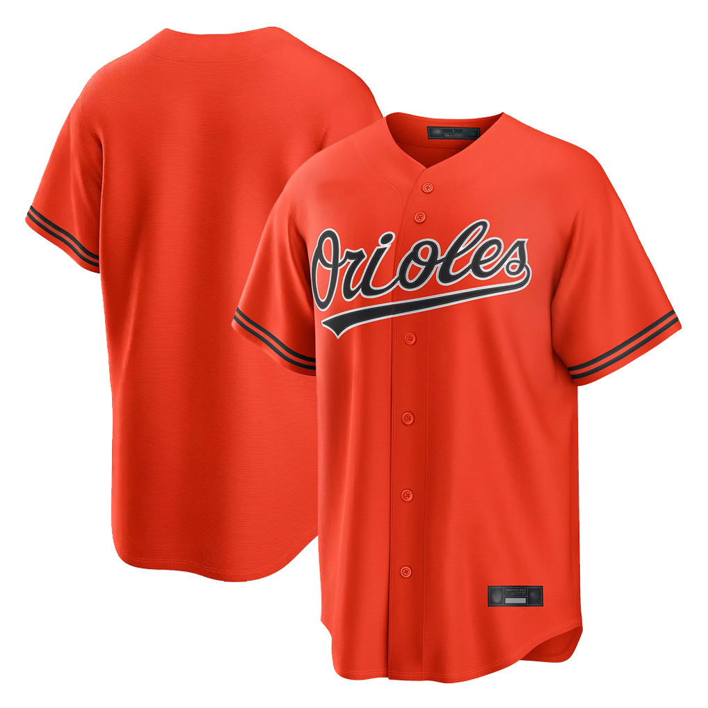 Silnrao B.Orioles Orange Home Game Blank Player Stitched Jerseys