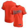 Silnrao B.Orioles Orange Limited Elite Home Game Blank Player Stitched Jerseys