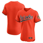 Silnrao B.Orioles Orange Limited Elite Home Game Blank Player Stitched Jerseys