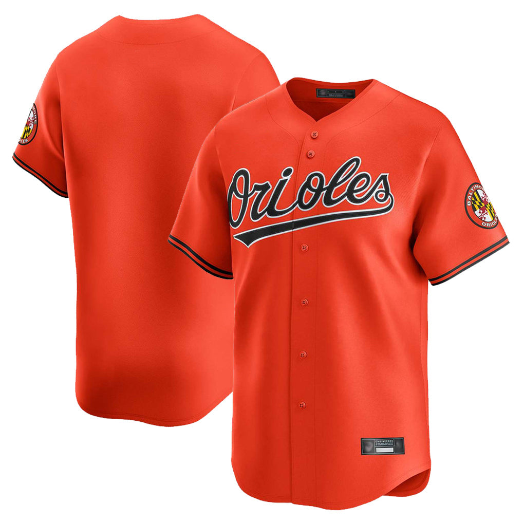 Silnrao B.Orioles Orange Limited Home Game Blank Player Stitched Jerseys