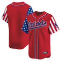 Silnrao B.Orioles Red Independence Day Vapor Premier Limited Home Game Blank Player Stitched Jerseys