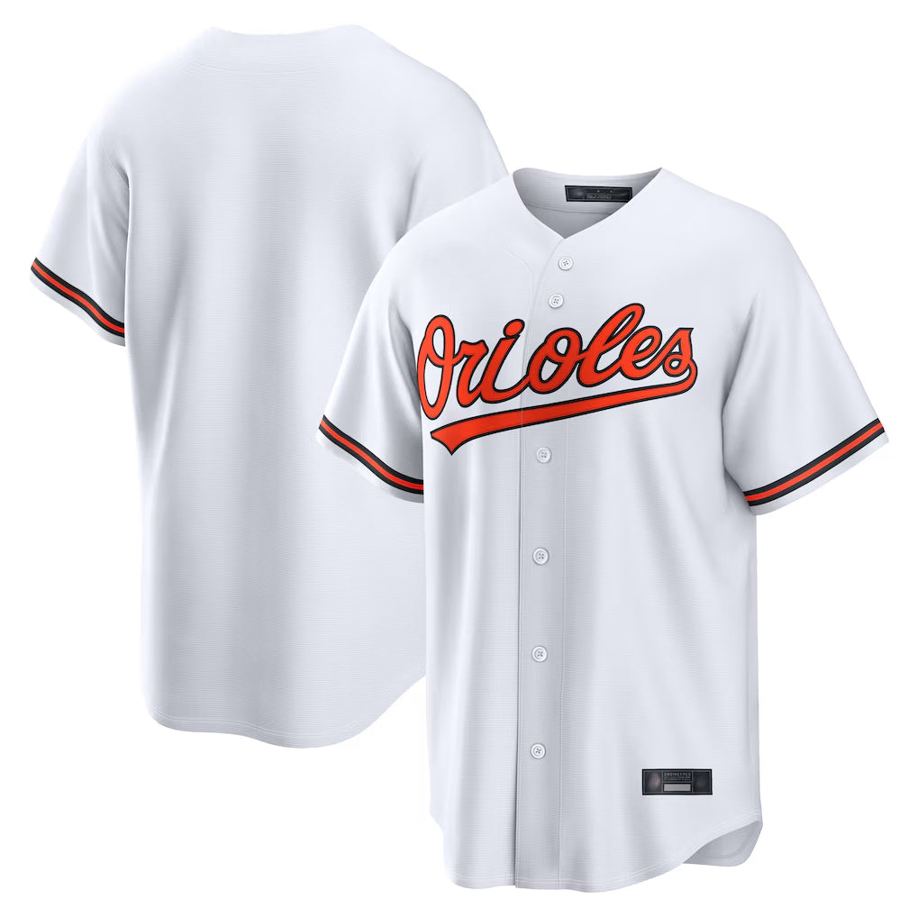 Silnrao B.Orioles White Home Game Blank Player Stitched Jerseys