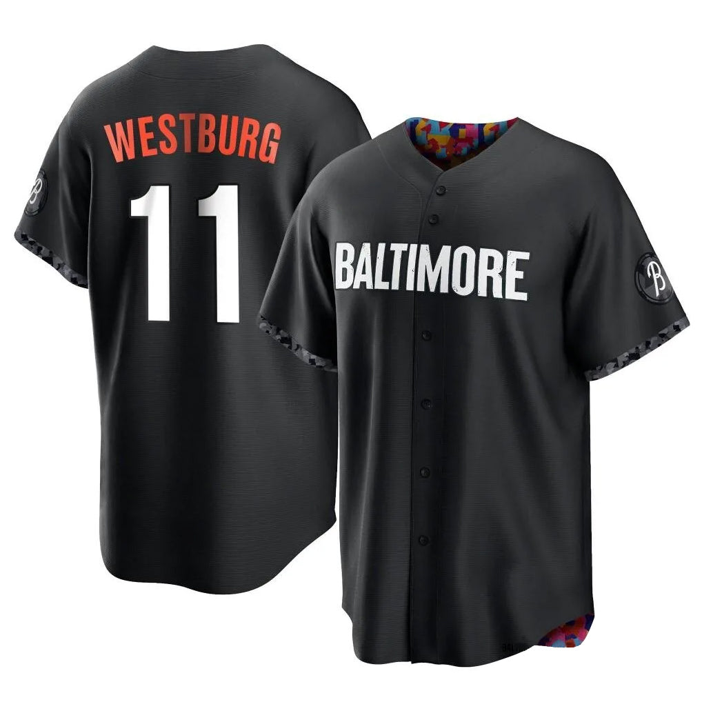 Silnrao B.Orioles #11 Jordan Westburg Player Black City Connect Home Game Stitched Jerseys