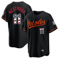 Silnrao B.Orioles #11 Jordan Westburg Player Black USA 250 Fourth of July Home Game Stitched Jerseys