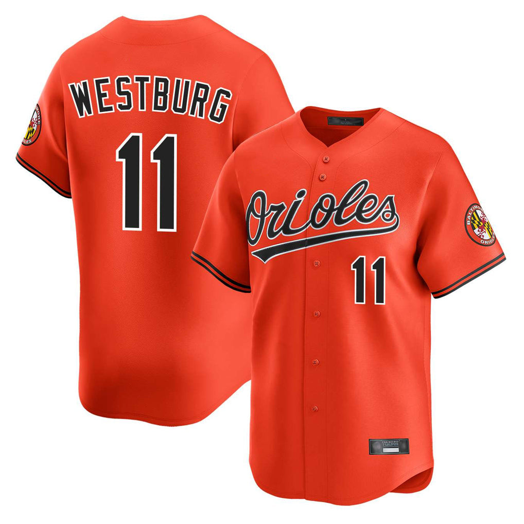 Silnrao B.Orioles #11 Jordan Westburg Player Orange Limited Home Game Stitched Jerseys