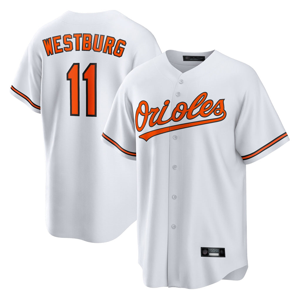 Silnrao B.Orioles #11 Jordan Westburg Player White Home Game Stitched Jerseys