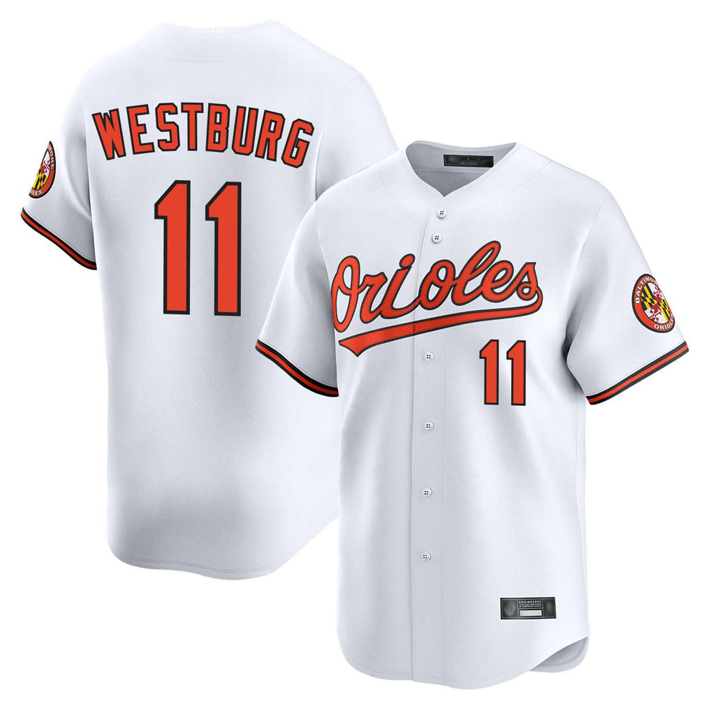 Silnrao B.Orioles #11 Jordan Westburg Player White Limited Home Game Stitched Jerseys