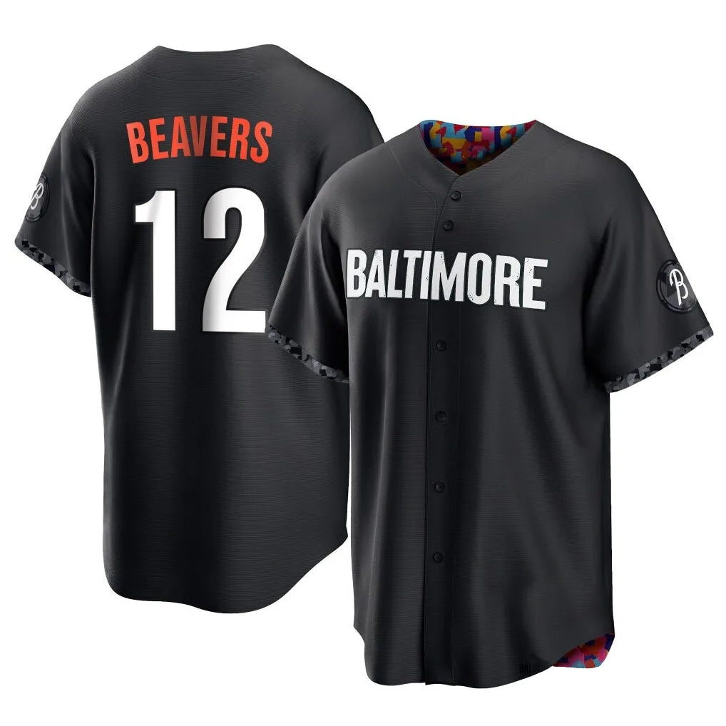 Silnrao B.Orioles #12 Dylan Beavers Player Black City Connect Home Game Stitched Jerseys