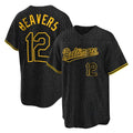 Silnrao B.Orioles #12 Dylan Beavers Player Black Snake Skin City Home Game Stitched Jerseys