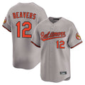 Silnrao B.Orioles #12 Dylan Beavers Player Gray Limited Home Game Stitched Jerseys