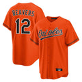 Silnrao B.Orioles #12 Dylan Beavers Player Orange Home Game Stitched Jerseys