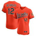Silnrao B.Orioles #12 Dylan Beavers Player Orange Limited Elite Home Game Stitched Jerseys