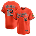 Silnrao B.Orioles #12 Dylan Beavers Player Orange Limited Home Game Stitched Jerseys