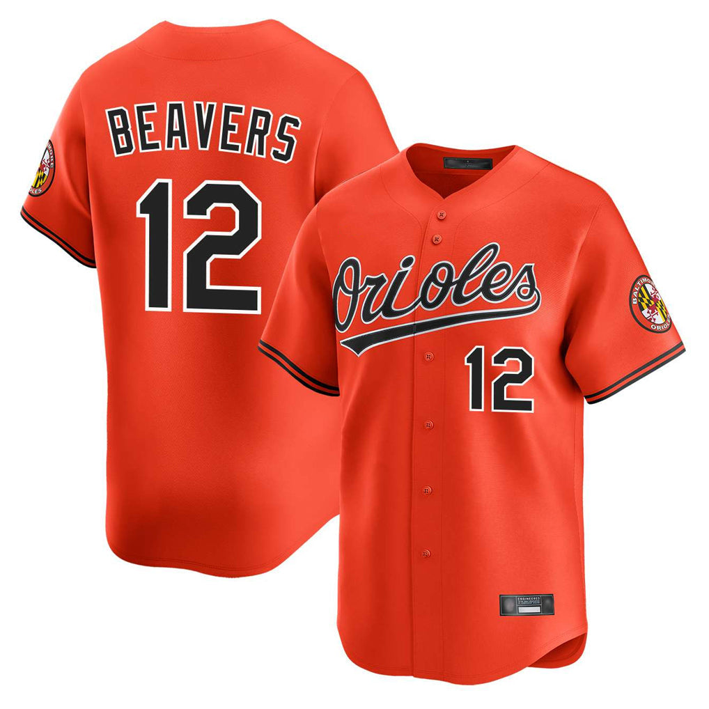 Silnrao B.Orioles #12 Dylan Beavers Player Orange Limited Home Game Stitched Jerseys