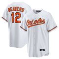 Silnrao B.Orioles #12 Dylan Beavers Player White Home Game Stitched Jerseys