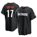 Silnrao B.Orioles #17 Colton Cowser Player Black City Connect Home Game Stitched Jerseys