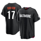 Silnrao B.Orioles #17 Colton Cowser Player Black City Connect Home Game Stitched Jerseys