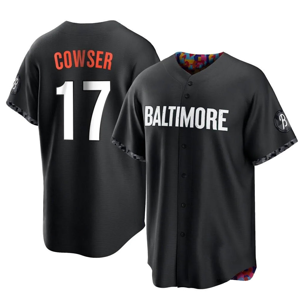 Silnrao B.Orioles #17 Colton Cowser Player Black City Connect Home Game Stitched Jerseys