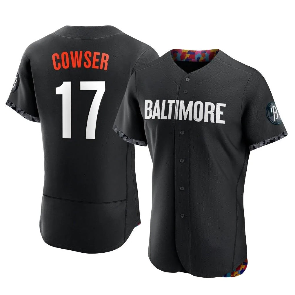Silnrao B.Orioles #17 Colton Cowser Player Black City Connect Limited Elite Home Game Stitched Jerseys