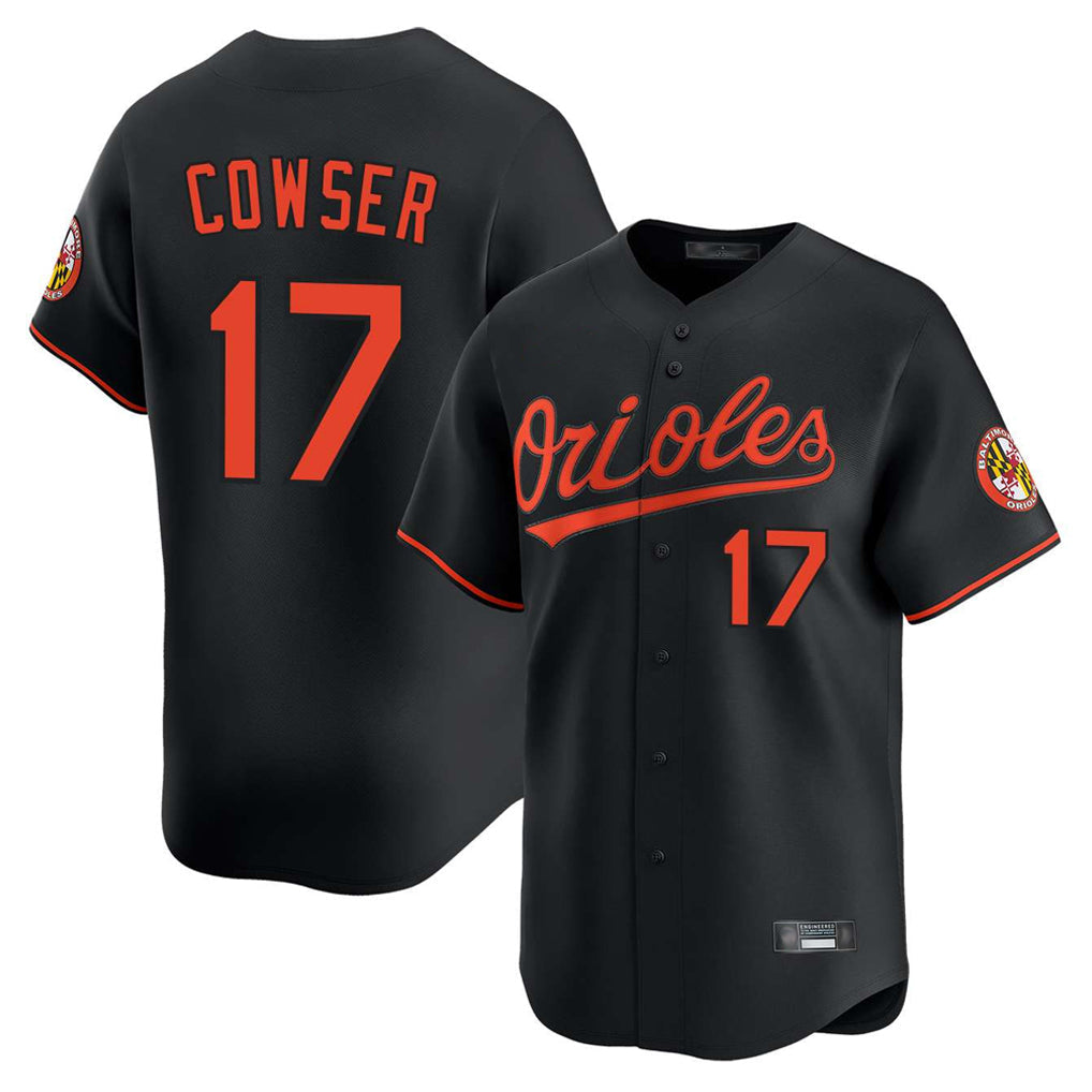 Silnrao B.Orioles #17 Colton Cowser Player Black Limited Home Game Stitched Jerseys