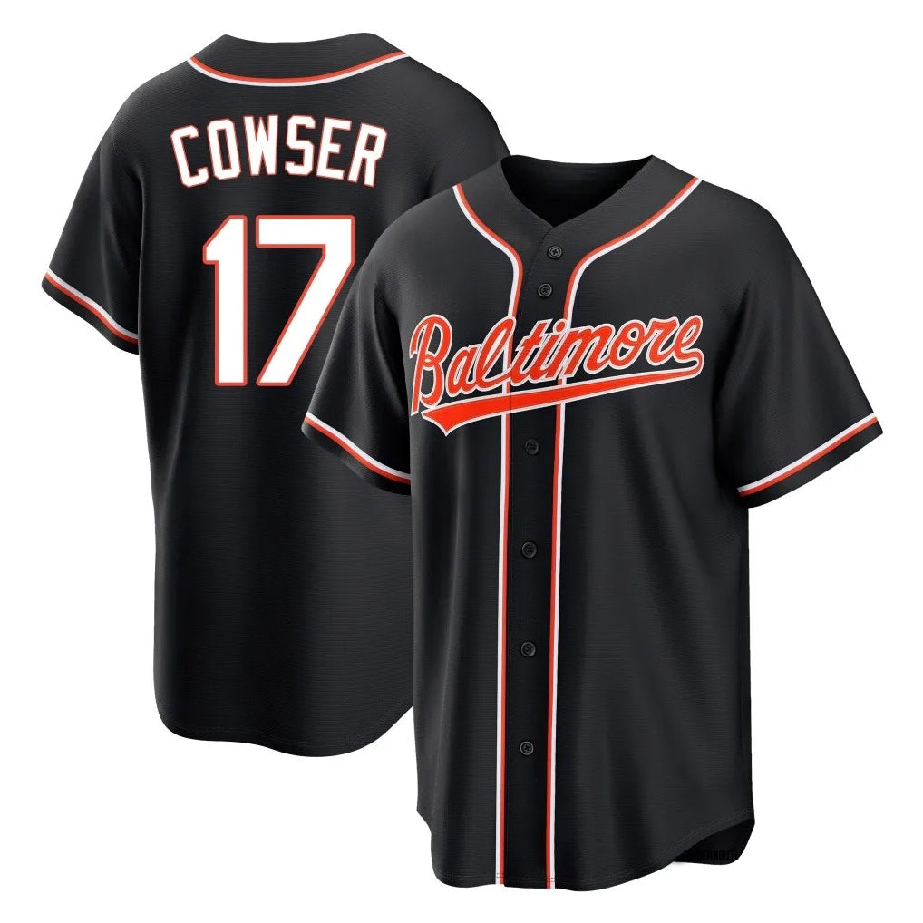 Silnrao B.Orioles #17 Colton Cowser Player Black Out Home Game Stitched Jerseys