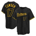 Silnrao B.Orioles #17 Colton Cowser Player Black Snake Skin City Home Game Stitched Jerseys