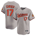 Silnrao B.Orioles #17 Colton Cowser Player Gray Limited Home Game Stitched Jerseys