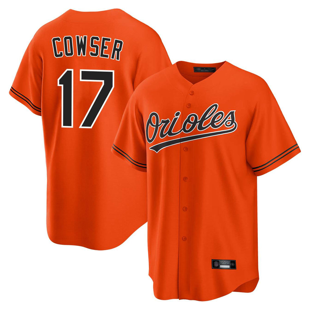 Silnrao B.Orioles #17 Colton Cowser Player Orange Home Game Stitched Jerseys