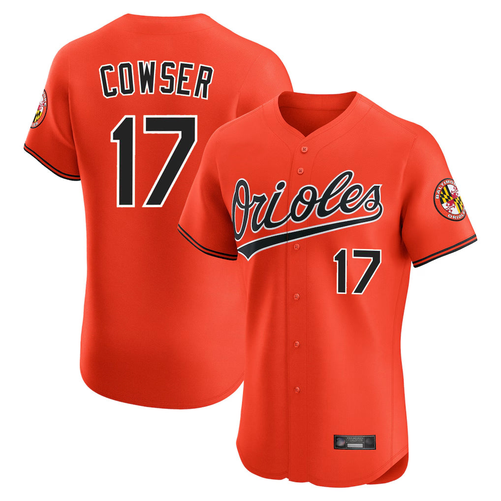 Silnrao B.Orioles #17 Colton Cowser Player Orange Limited Elite Home Game Stitched Jerseys