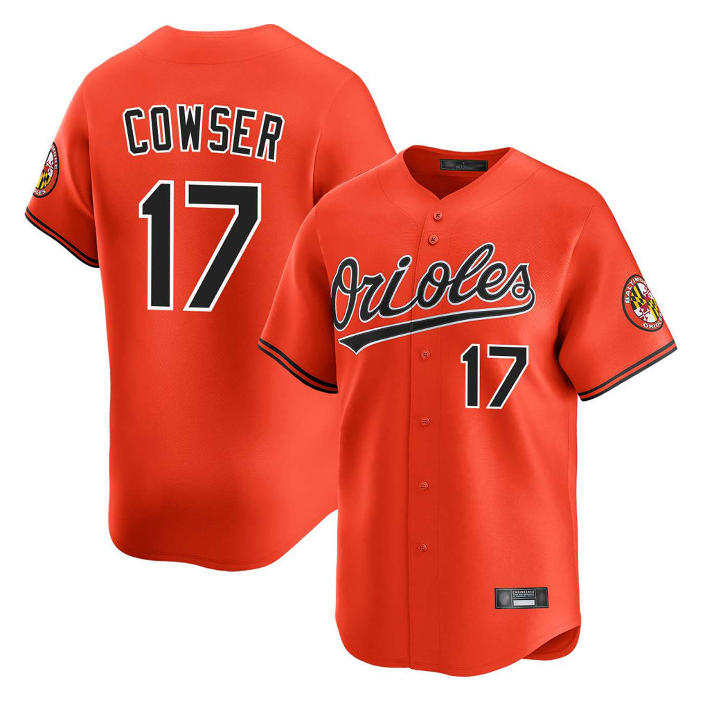 Silnrao B.Orioles #17 Colton Cowser Player Orange Limited Home Game Stitched Jerseys