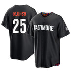 Silnrao B.Orioles #25 Pete Alonso Player Black City Connect Home Game Stitched Jerseys