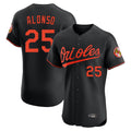 Silnrao B.Orioles #25 Pete Alonso Player Black Limited Elite Home Game Stitched Jerseys