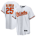 Silnrao B.Orioles #25 Pete Alonso Player White Home Game Stitched Jerseys
