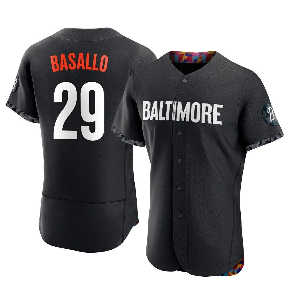 Silnrao B.Orioles #29 Samuel Basallo Player Black City Connect Limited Elite Home Game Stitched Jerseys