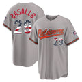 Silnrao B.Orioles #29 Samuel Basallo Player Gray USA 250 Fourth of July Home Game Stitched Jerseys