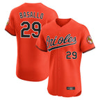 Silnrao B.Orioles #29 Samuel Basallo Player Orange Limited Elite Home Game Stitched Jerseys