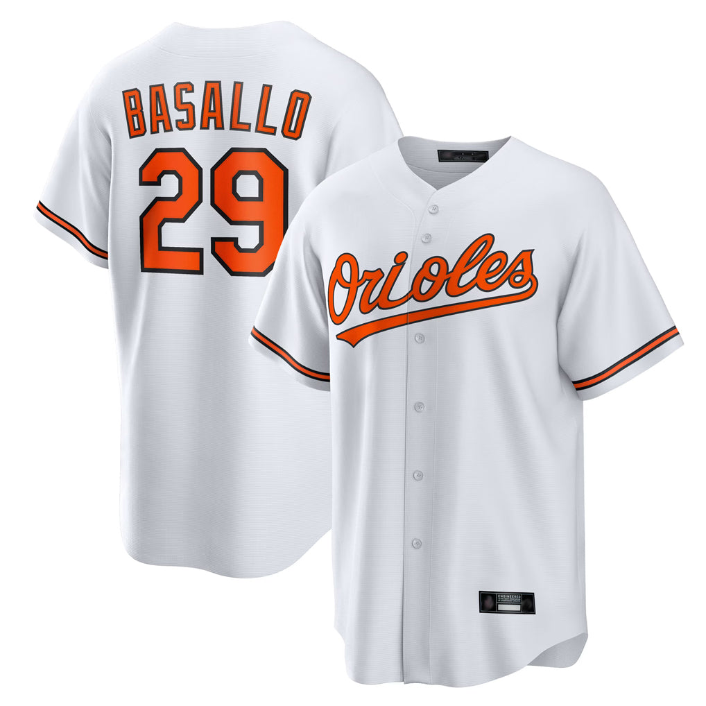 Silnrao B.Orioles #29 Samuel Basallo Player White Home Game Stitched Jerseys