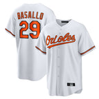 Silnrao B.Orioles #29 Samuel Basallo Player White Home Game Stitched Jerseys